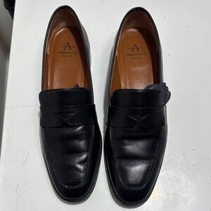 Aquatalia Classic Black Leather Loafers